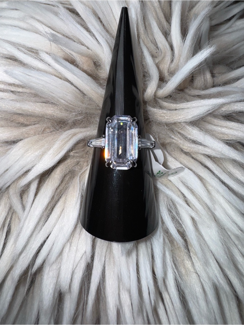 Diamond cubic zirconia bomb party ring